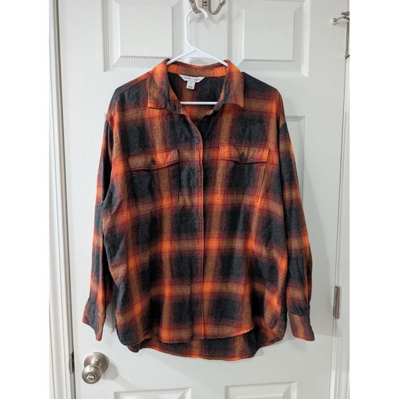 Old Navy Tops - Old Navy, XL, The Boyfriend‎ Shirt, Taylor Swift Evermore, Plaid Flannel